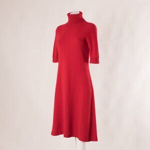 Lauren Ralph Lauren — 100% Cashmere Red Knit Dress (S)